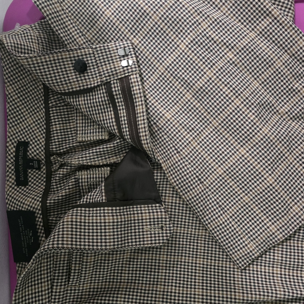 Banana Republic Plaid Boot Cut Pants